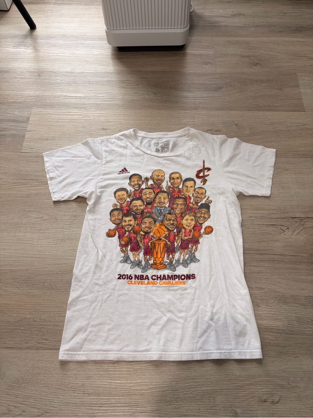 Adidas Cleveland Cavaliers 2016 NBA Champions White Team T‑Shirt